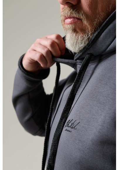 Худі чоловіча Тепленька СІРА ГРІ